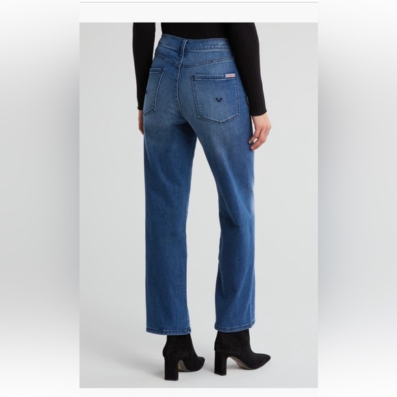 HUSDON NOA YVONNE HIGH RISE STRAIGHT CROP JEAN W/STRETCH AND FADING DETAILS - Picture 2 of 16
